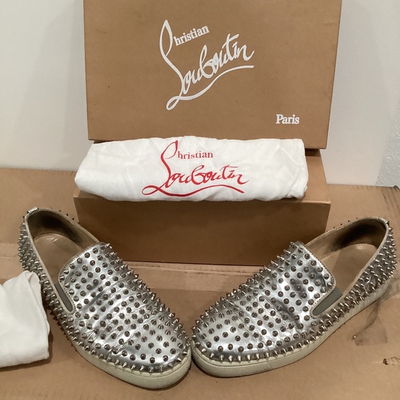 Christian Louboutin Other - Christian Louboutin Men Silver Spike Rollerball Shoe size 44  or US11